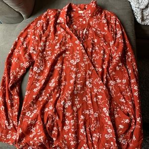 tangerine wrap blouse 🌺